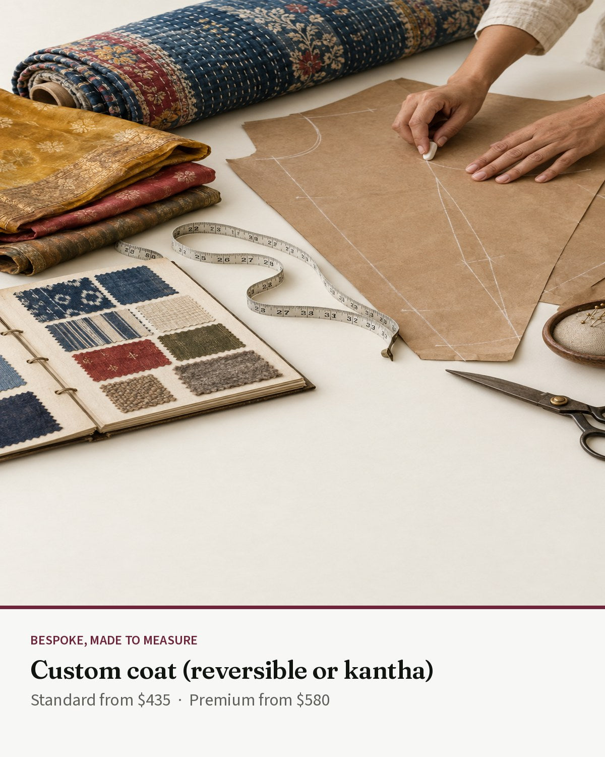 Custom coat (reversible or kantha) — Transcend service