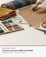 Custom coat (reversible or kantha) — Transcend service 1