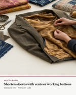 Jackets — Shorten sleeves with vents or working buttons — Transcend service 1