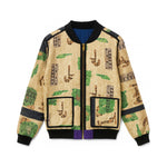 MEN'S Reversible Kantha Bomber - Siraj - M — reversible side front, flat product shot on white 2