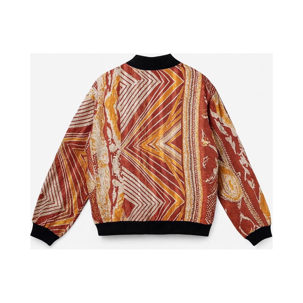 MEN'S Reversible Kantha Bomber - Sorrel - M — main side back, flat product shot on white