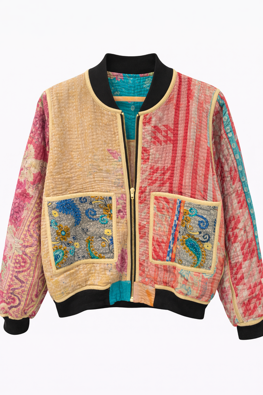 Suriya Reversible Kantha Bomber - M