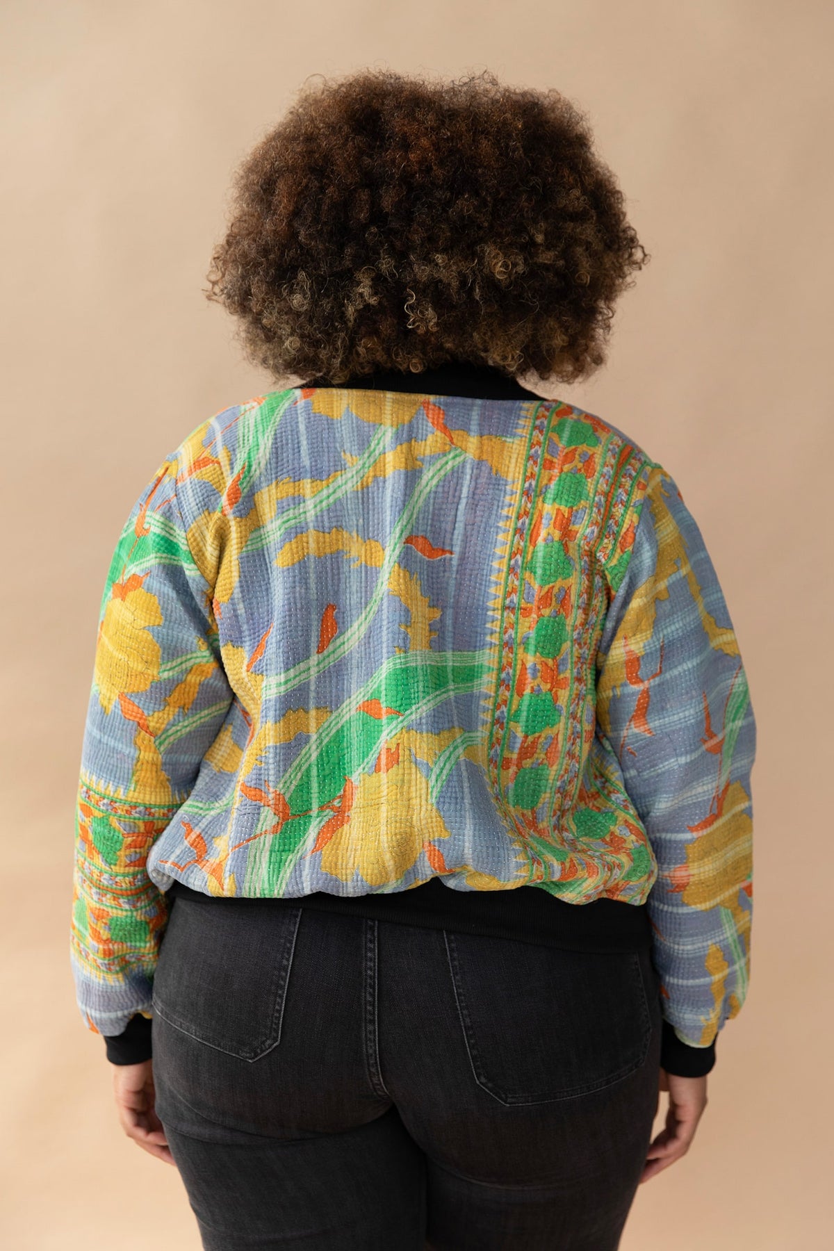 Uma Reversible Kantha Bomber - L — back