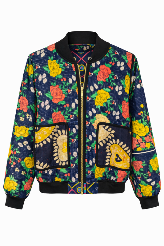 Veda Reversible Kantha Bomber - M