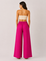 WOMEN'S Wide Leg Pants - Nikki Pants — main back, flat product shot on white 2