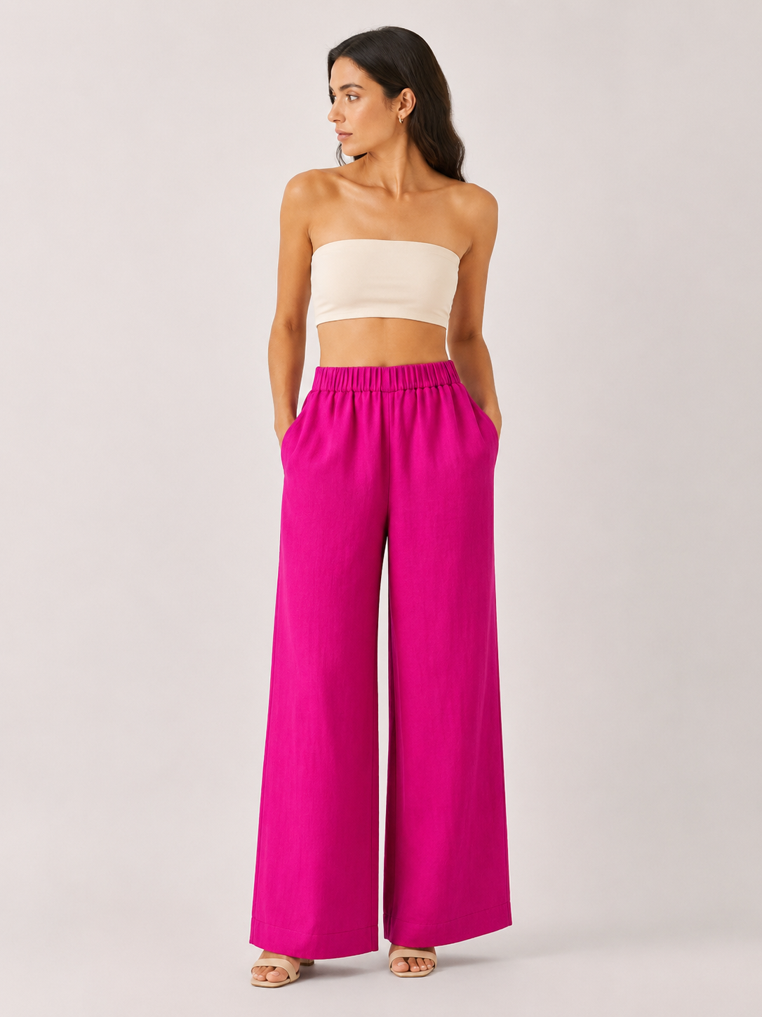 WOMEN'S Wide Leg Pants - Nikki Pants — main front, flat product shot on white