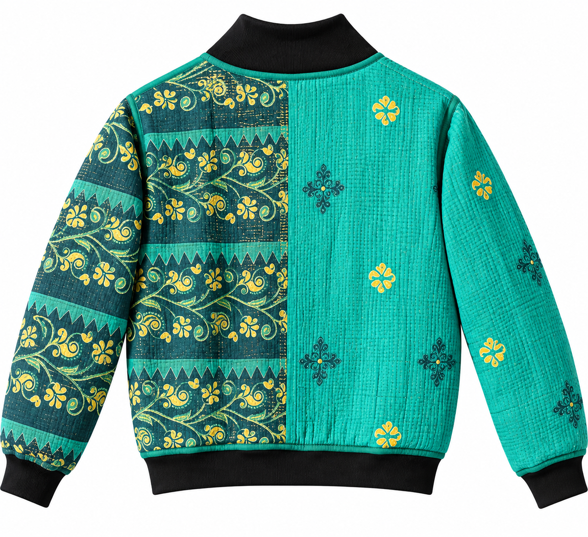 Yara Reversible Kantha Bomber - M — Reversible side - Back