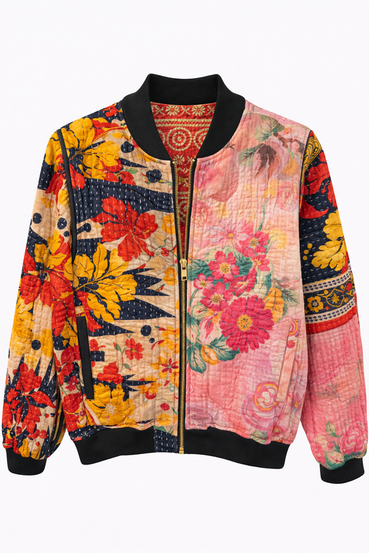 Yasmina Reversible Kantha Bomber - M