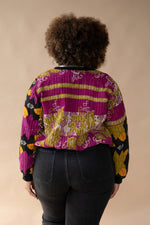 Zaina Reversible Kantha Bomber - L — back 3