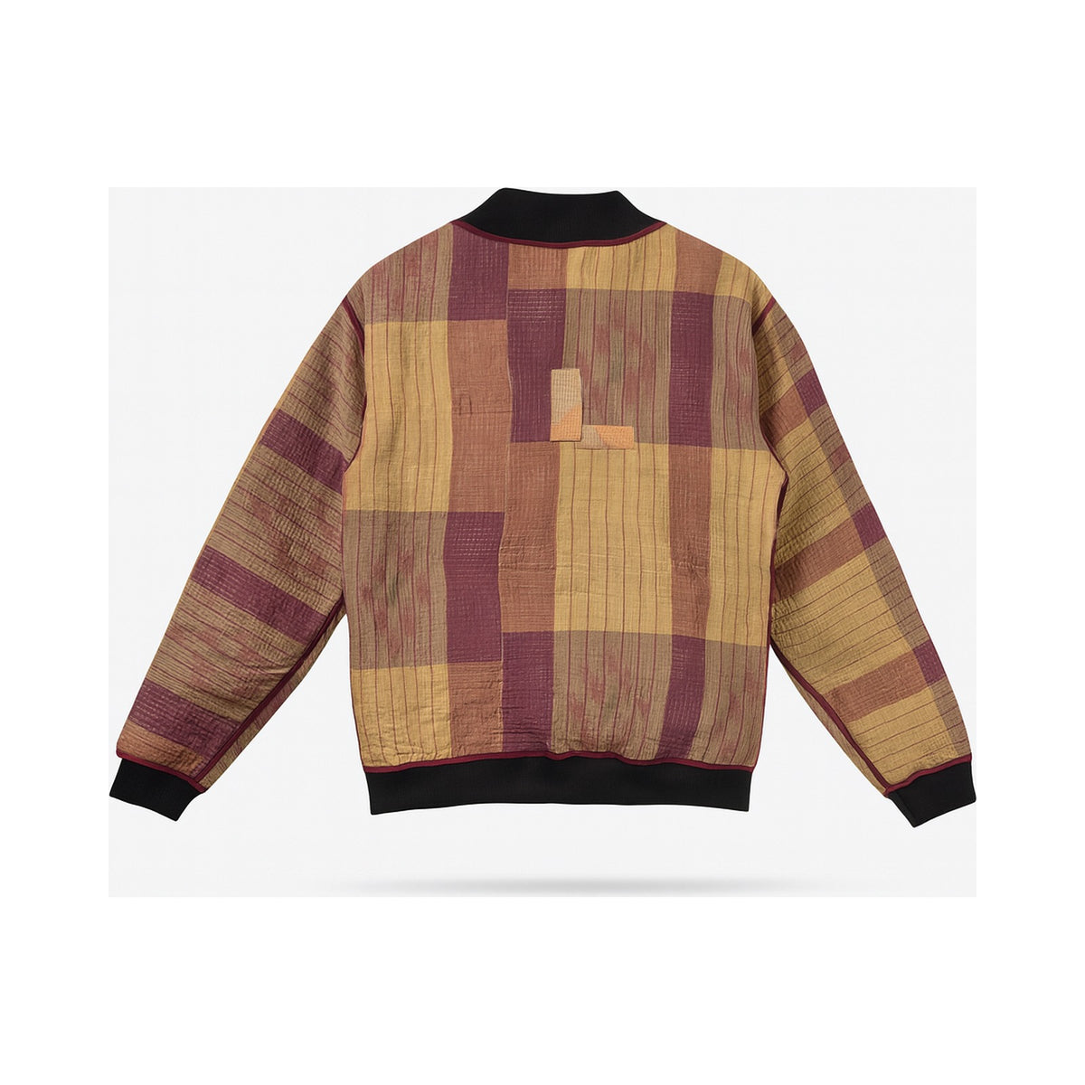 MEN'S Reversible Kantha Bomber - Zayn - M — main side back, flat product shot on white