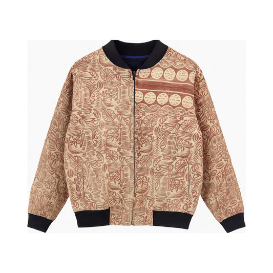 MEN'S Reversible Kantha Bomber - Zoray - M — main side front, flat product shot on white