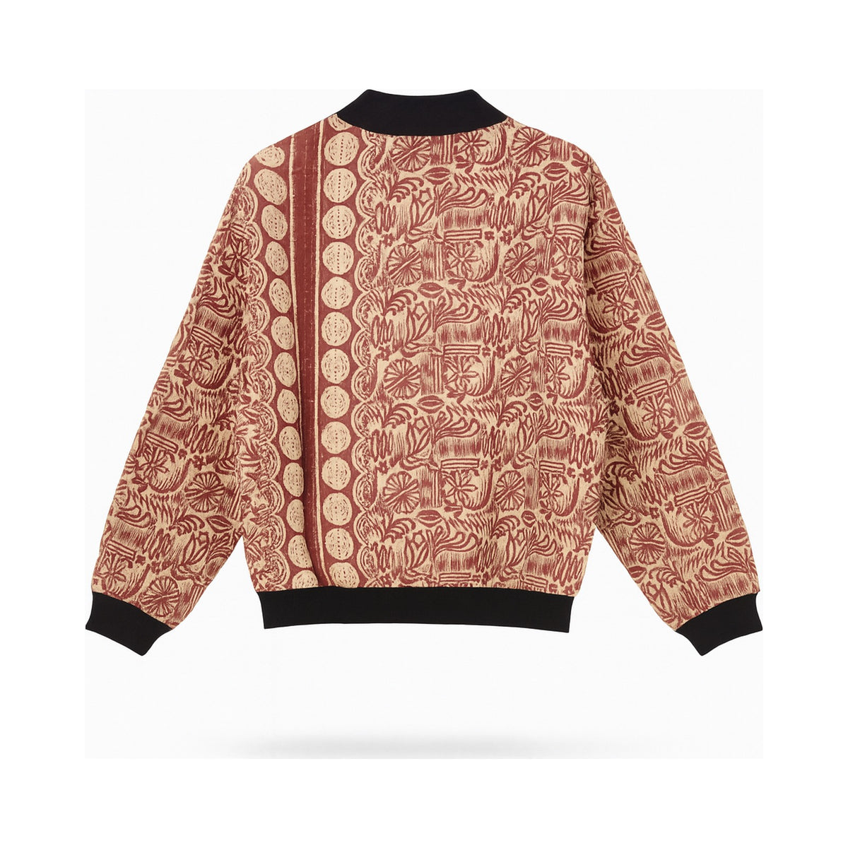 MEN'S Reversible Kantha Bomber - Zoray - M — main side back, flat product shot on white